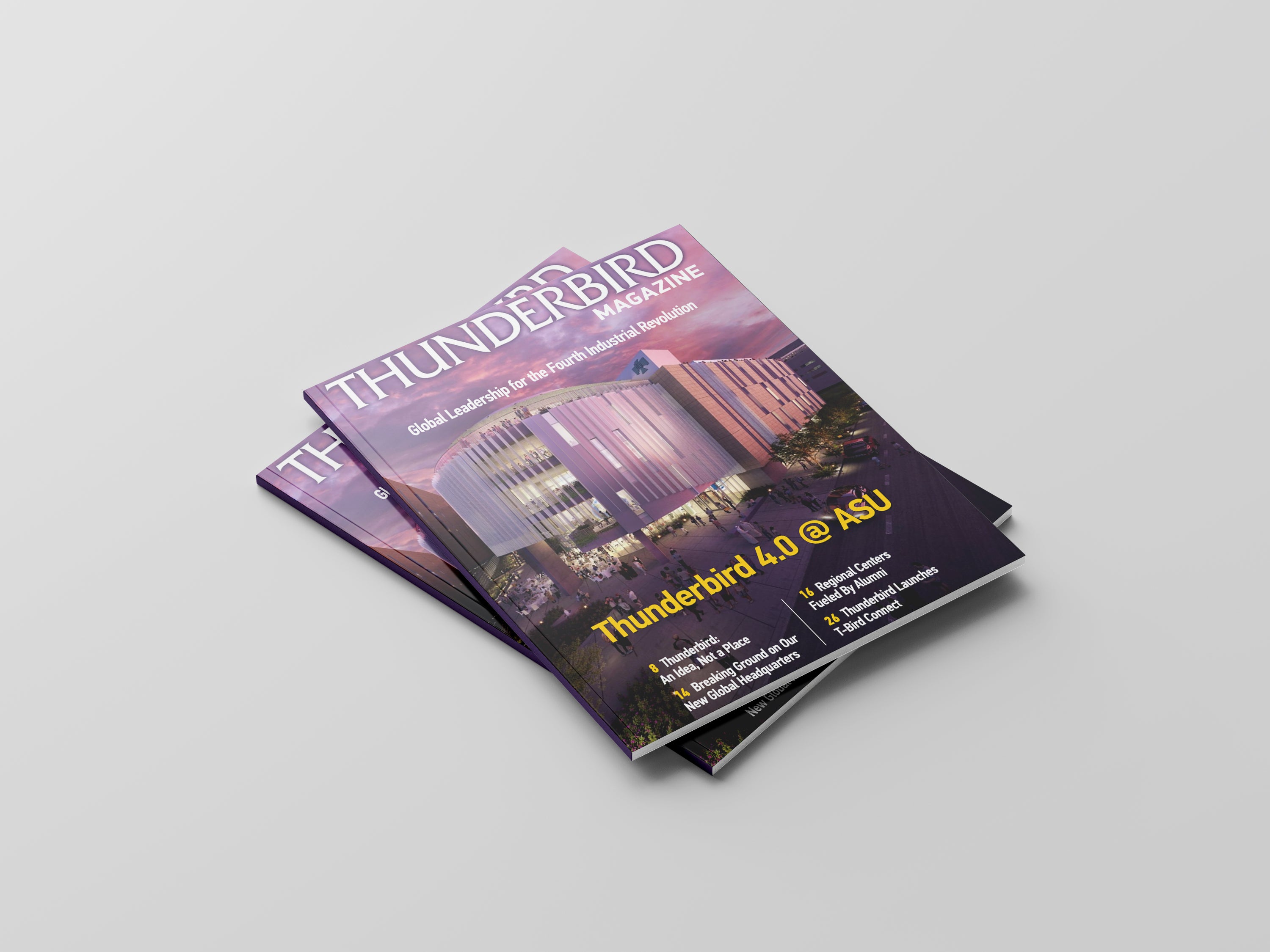Image of the cover of the Spring 2020 issue of the Thunderbird Magazine.