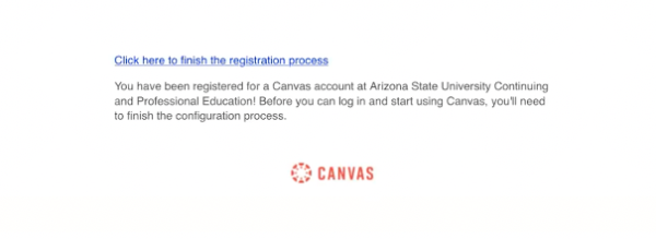 Canvas Activation email