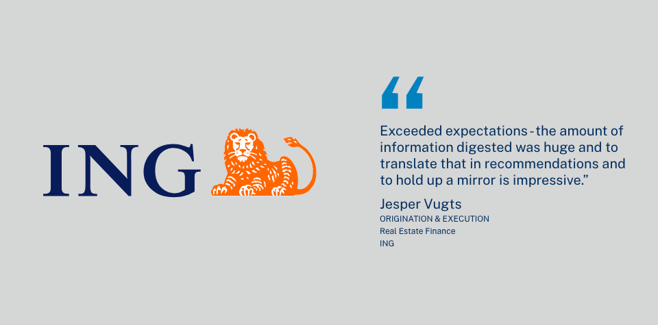 Image of ING Logo and quote praising Thunderbird students in their GCL