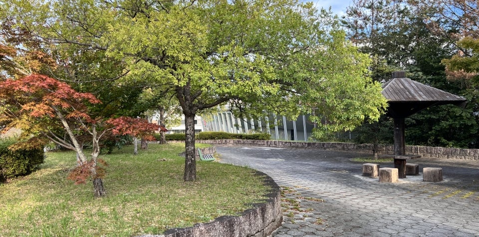 The beautiful landscaping of Hiroshima University.
