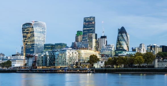 Skyline of London's business district