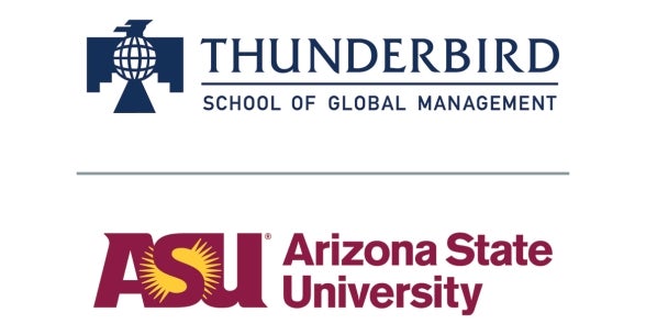 Cobranded Thunderbird and ASU logo