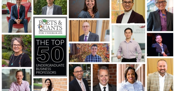 collage image of top 50 undergraduate business school professors 